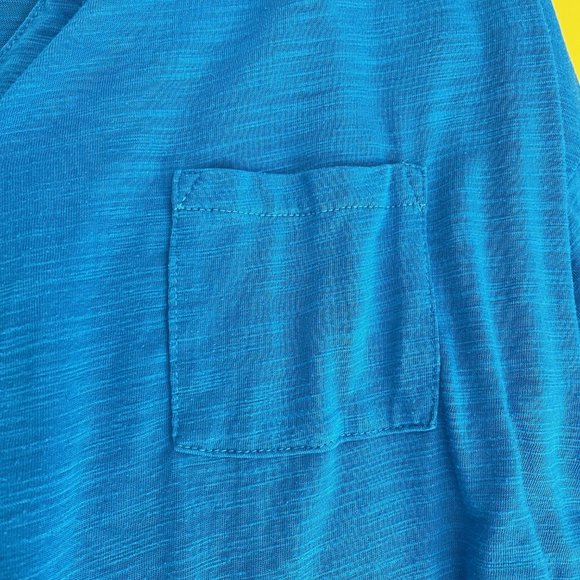 American Eagle Top with Bottom Front Tie and Convertible Sleeves, Light Blue, M - Picture 7 of 12